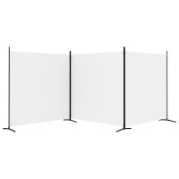 Miniatyr av produktbild för Rumsavdelare 3 paneler vit 525x180 cm tyg