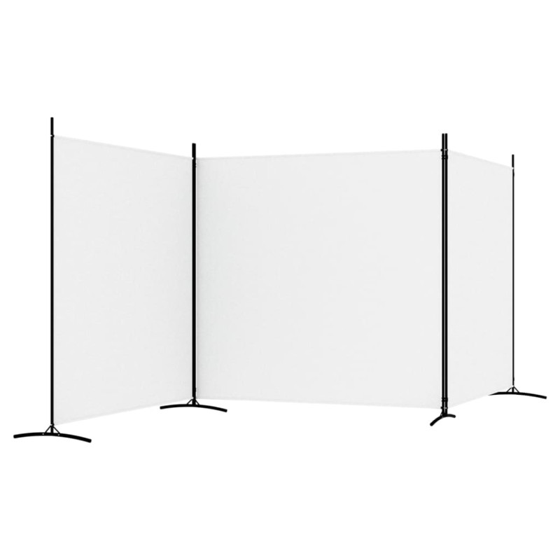 Produktbild för Rumsavdelare 3 paneler vit 525x180 cm tyg