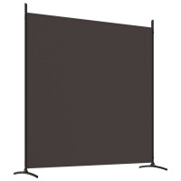 Miniatyr av produktbild för Rumsavdelare 3 paneler brun 525x180 cm tyg