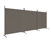 Miniatyr av produktbild för Rumsavdelare 3 paneler antracit 525x180 cm tyg