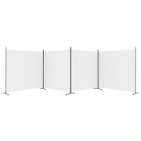 Miniatyr av produktbild för Rumsavdelare 4 paneler vit 698x180 cm tyg