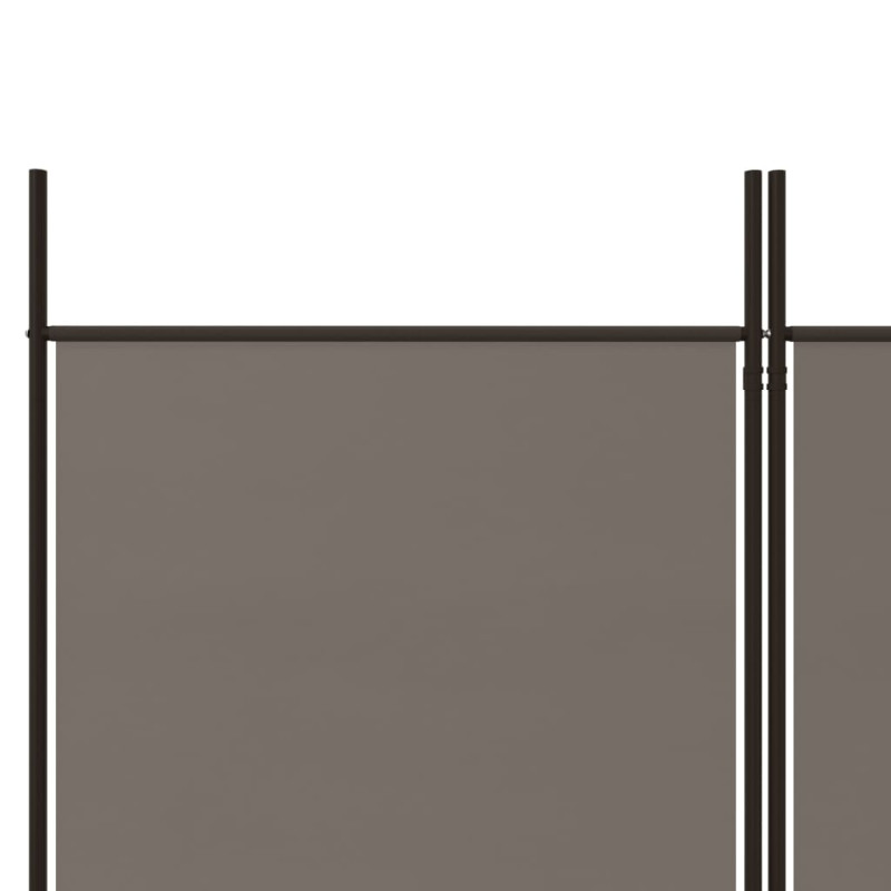 Produktbild för Rumsavdelare 4 paneler antracit 698x180 cm tyg