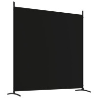 Miniatyr av produktbild för Rumsavdelare 4 paneler svart 698x180 cm tyg