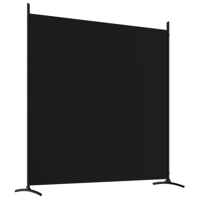 Produktbild för Rumsavdelare 4 paneler svart 698x180 cm tyg