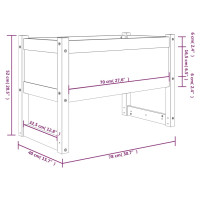 Produktbild för Odlingslåda honungsbrun 78x40x52 cm massiv furu