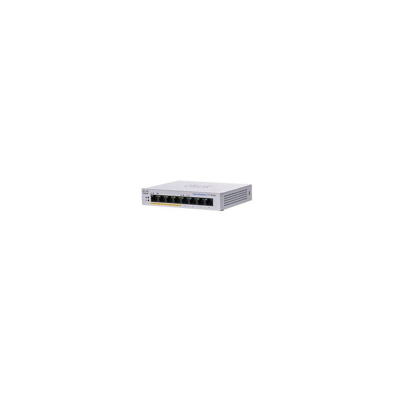 Produktbild för Cisco CBS110-8PP-D Ohanterad L2 Gigabit Ethernet (10/100/1000) Strömförsörjning via Ethernet (PoE) stöd Grå
