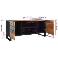 Produktbild för Tv-bänk 105x33x46 cm massivt återvunnet trä