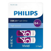 Philips Philips FM64FD05D USB-sticka 64 GB USB Type-A 2.0 Lila, Vit