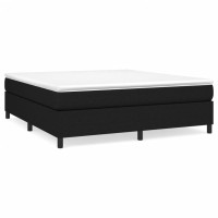 Produktbild för Boxspring-sängram svart 160x200 cm tyg
