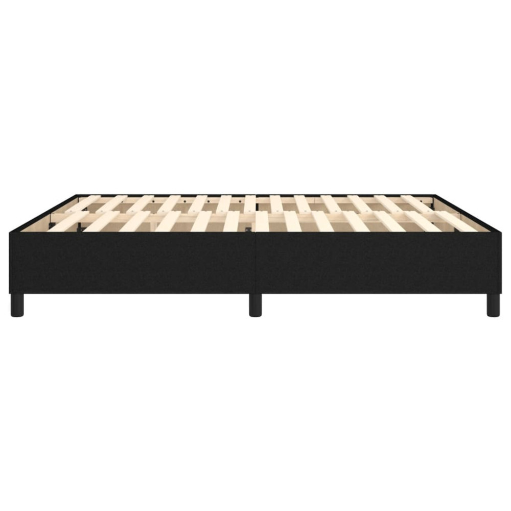 Produktbild för Boxspring-sängram svart 160x200 cm tyg
