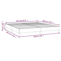 Produktbild för Boxspring-sängram svart 160x200 cm tyg