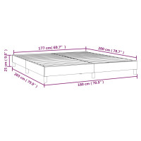 Produktbild för Boxspring-sängram svart 180x200 cm tyg