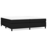 Produktbild för Boxspring-sängram svart 200x200 cm tyg