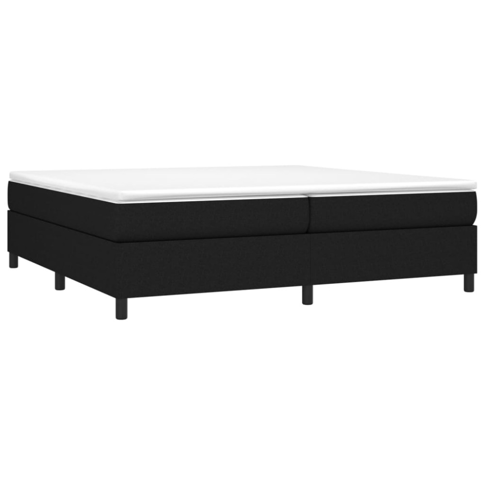 Produktbild för Boxspring-sängram svart 200x200 cm tyg
