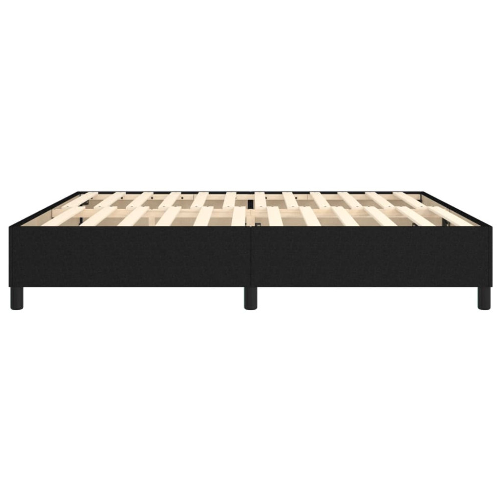 Produktbild för Boxspring-sängram svart 200x200 cm tyg