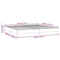 Produktbild för Boxspring-sängram svart 200x200 cm tyg