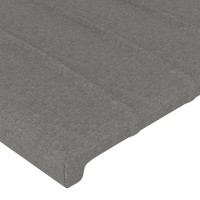 Produktbild för Sängram utan madrass mörkgrå 140x200 cm tyg