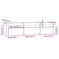 Produktbild för Tv-bänk med LED-belysning sonoma ek 180x35x40 cm