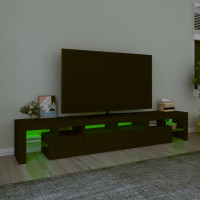 Produktbild för Tv-bänk med LED-belysning svart 230x36,5x40 cm