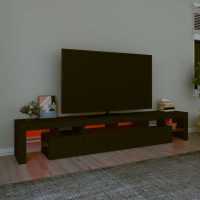 Produktbild för Tv-bänk med LED-belysning svart 230x36,5x40 cm