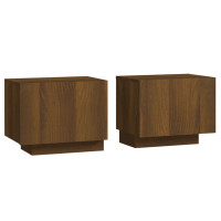 Miniatyr av produktbild för Sängbord rökfärgad Brun ek 100x35x40 cm konstruerat trä