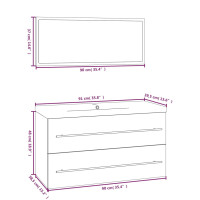 Miniatyr av produktbild för Badrumsmöbler 3 delar vit