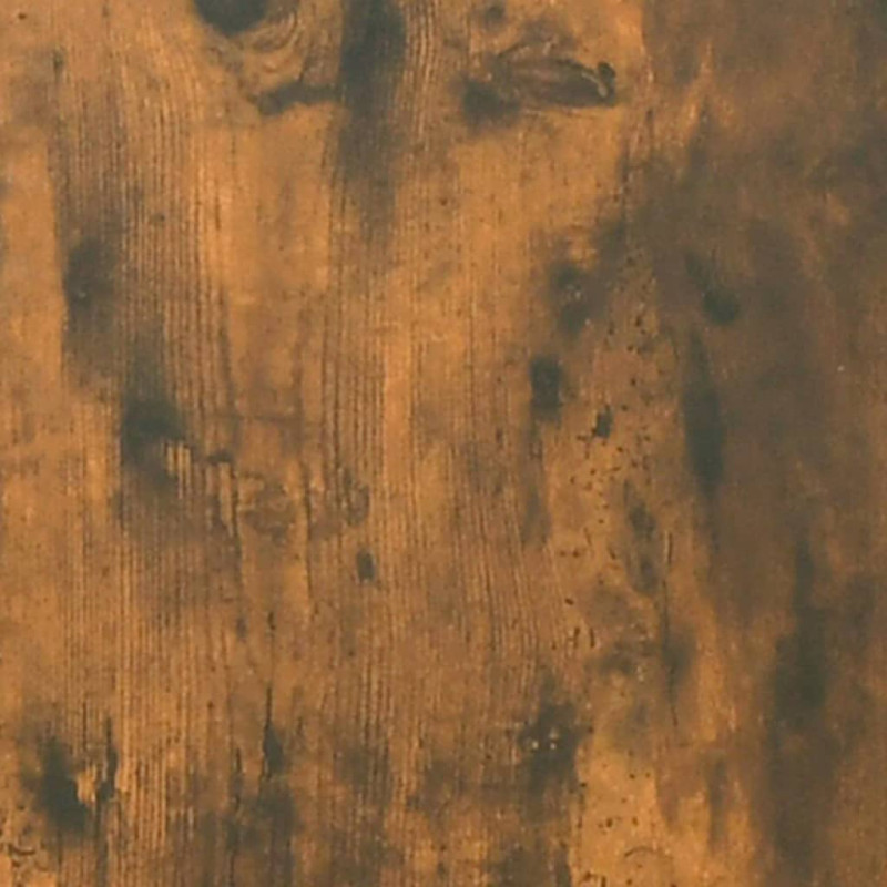 Produktbild för Badrumsskåp med inbyggt handfat rökfärgad ek konstruerat trä