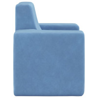 Miniatyr av produktbild för Barnsoffa blå mjuk plysch
