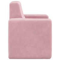 Miniatyr av produktbild för Barnsoffa rosa mjuk plysch