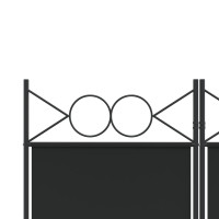 Miniatyr av produktbild för Rumsavdelare 6 paneler svart 240x200 cm tyg