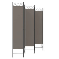 Miniatyr av produktbild för Rumsavdelare 6 paneler antracit 240x220 cm tyg