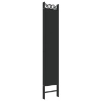 Produktbild för Rumsavdelare 6 paneler svart 240x220 cm tyg