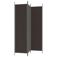 Produktbild för Rumsavdelare 3 paneler 150 x 200 cm brun tyg