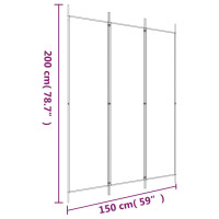 Produktbild för Rumsavdelare 3 paneler 150 x 200 cm brun tyg