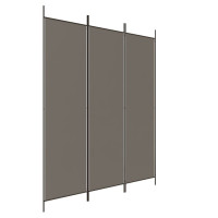 Produktbild för Rumsavdelare 3 paneler antracit 150 x 200 cm tyg