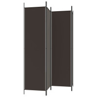 Produktbild för Rumsavdelare 4 paneler brun 200x200 cm tyg