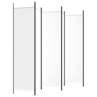 Miniatyr av produktbild för Rumsavdelare 6 paneler vit 300x200 cm tyg