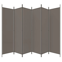 Miniatyr av produktbild för Rumsavdelare 6 paneler antracit 300x200 cm tyg