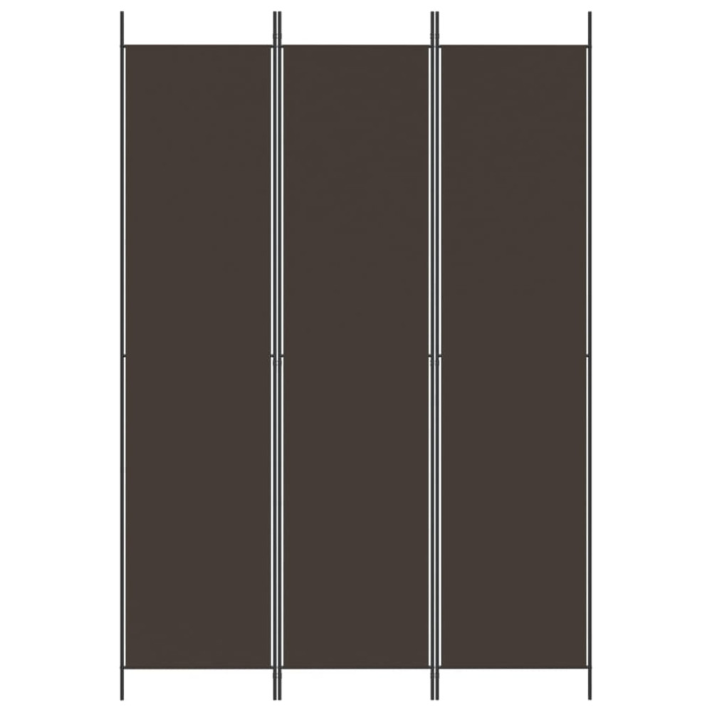 Produktbild för Rumsavdelare 3 paneler 150x220 cm brun tyg