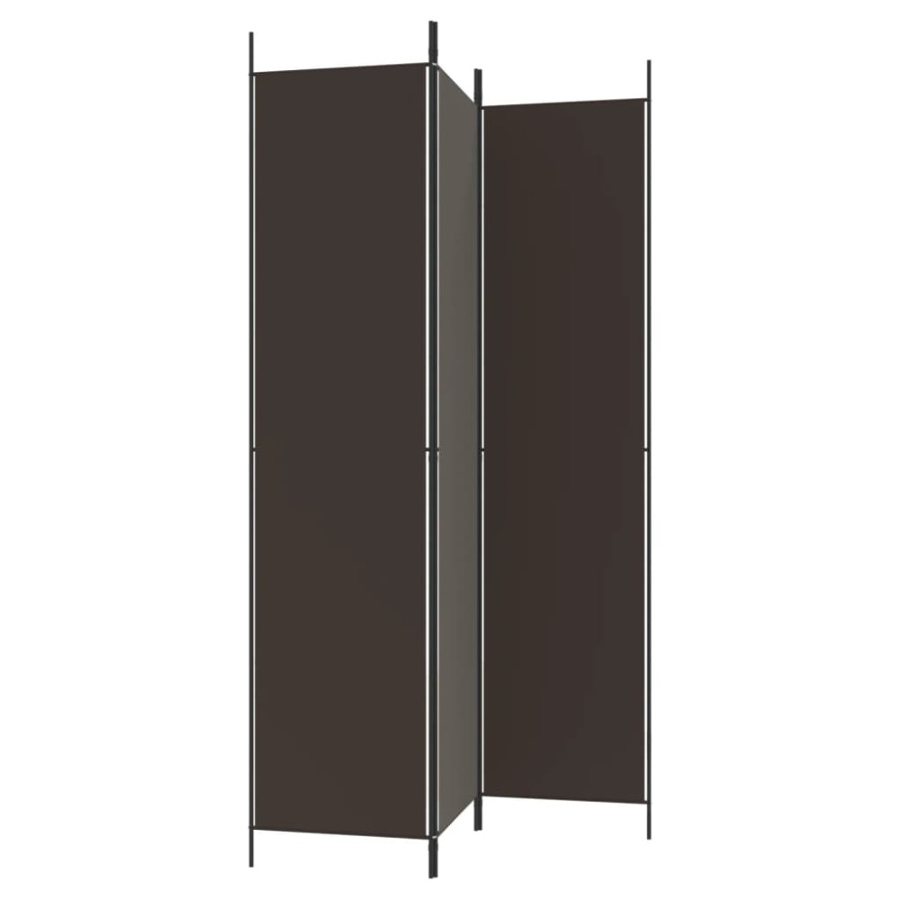 Produktbild för Rumsavdelare 3 paneler 150x220 cm brun tyg