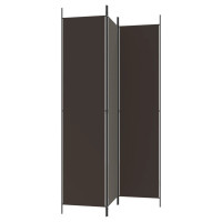 Produktbild för Rumsavdelare 3 paneler 150x220 cm brun tyg