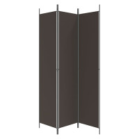 Produktbild för Rumsavdelare 3 paneler 150x220 cm brun tyg