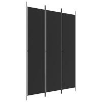 Produktbild för Rumsavdelare 3 paneler 150x220 cm svart tyg