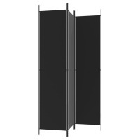 Produktbild för Rumsavdelare 3 paneler 150x220 cm svart tyg