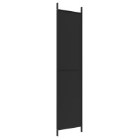 Produktbild för Rumsavdelare 3 paneler 150x220 cm svart tyg