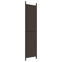 Produktbild för Rumsavdelare 4 paneler brun 200x220 cm tyg