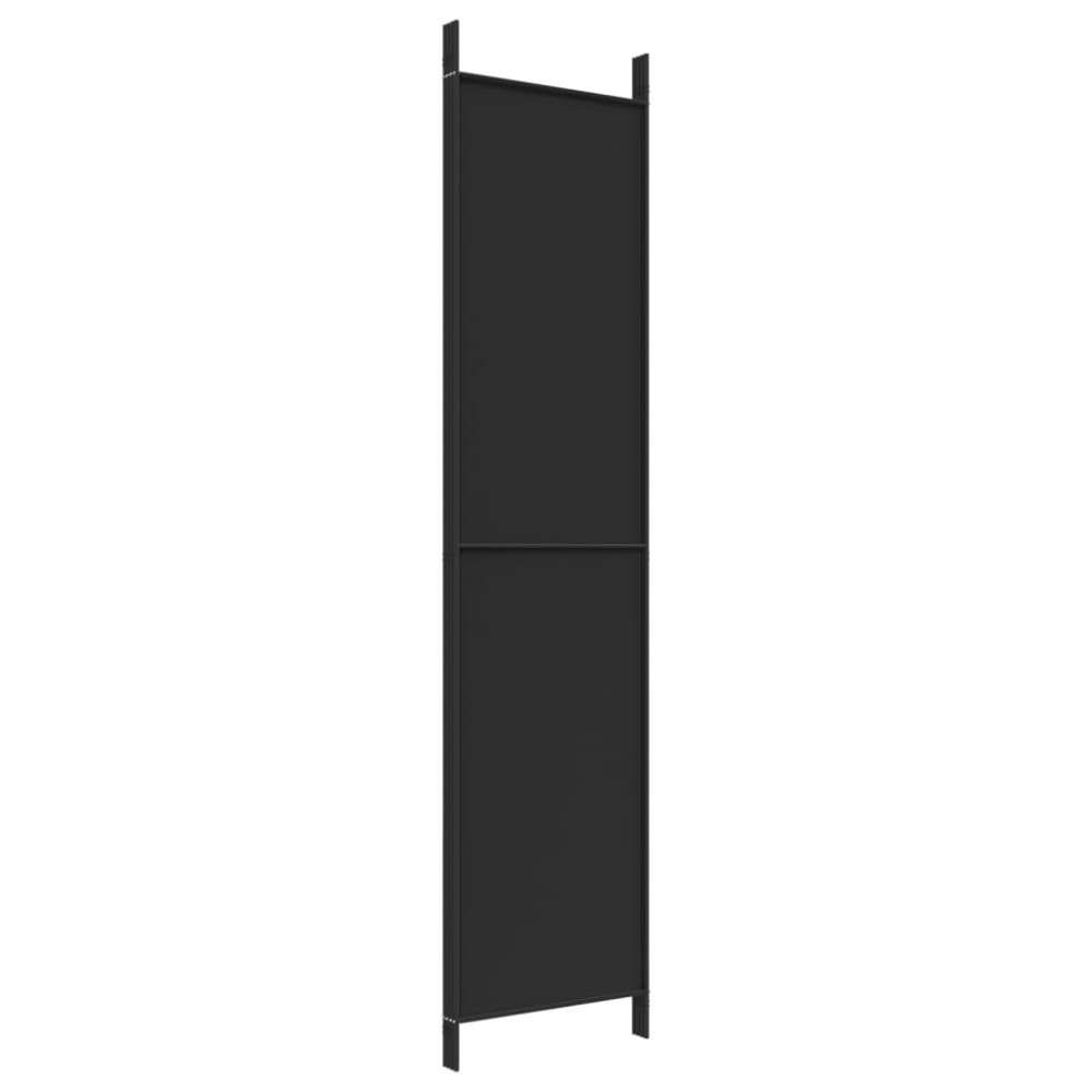 Produktbild för Rumsavdelare 4 paneler svart 200x220 cm tyg