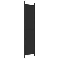 Produktbild för Rumsavdelare 4 paneler svart 200x220 cm tyg