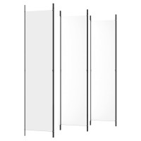 Produktbild för Rumsavdelare 6 paneler vit 300x220 cm tyg