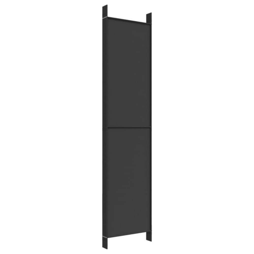 Produktbild för Rumsavdelare 6 paneler svart 300x220 cm tyg